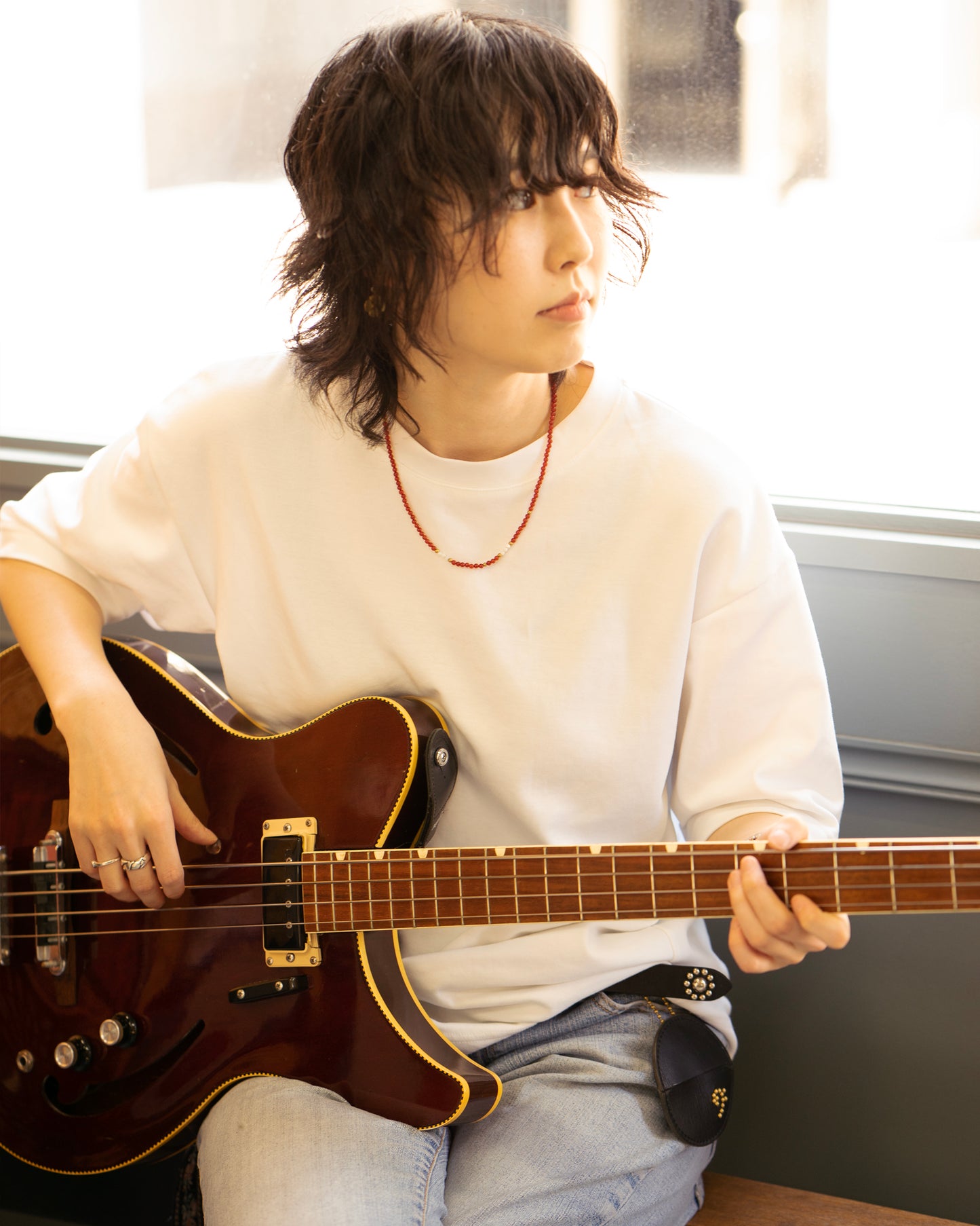 着用｜Mamiko Oda（小田満美子）× Judy On The Roof. MAMIKO ODA LEATHER MULTI CASE｜BLACK｜Oda Judy Shop 1