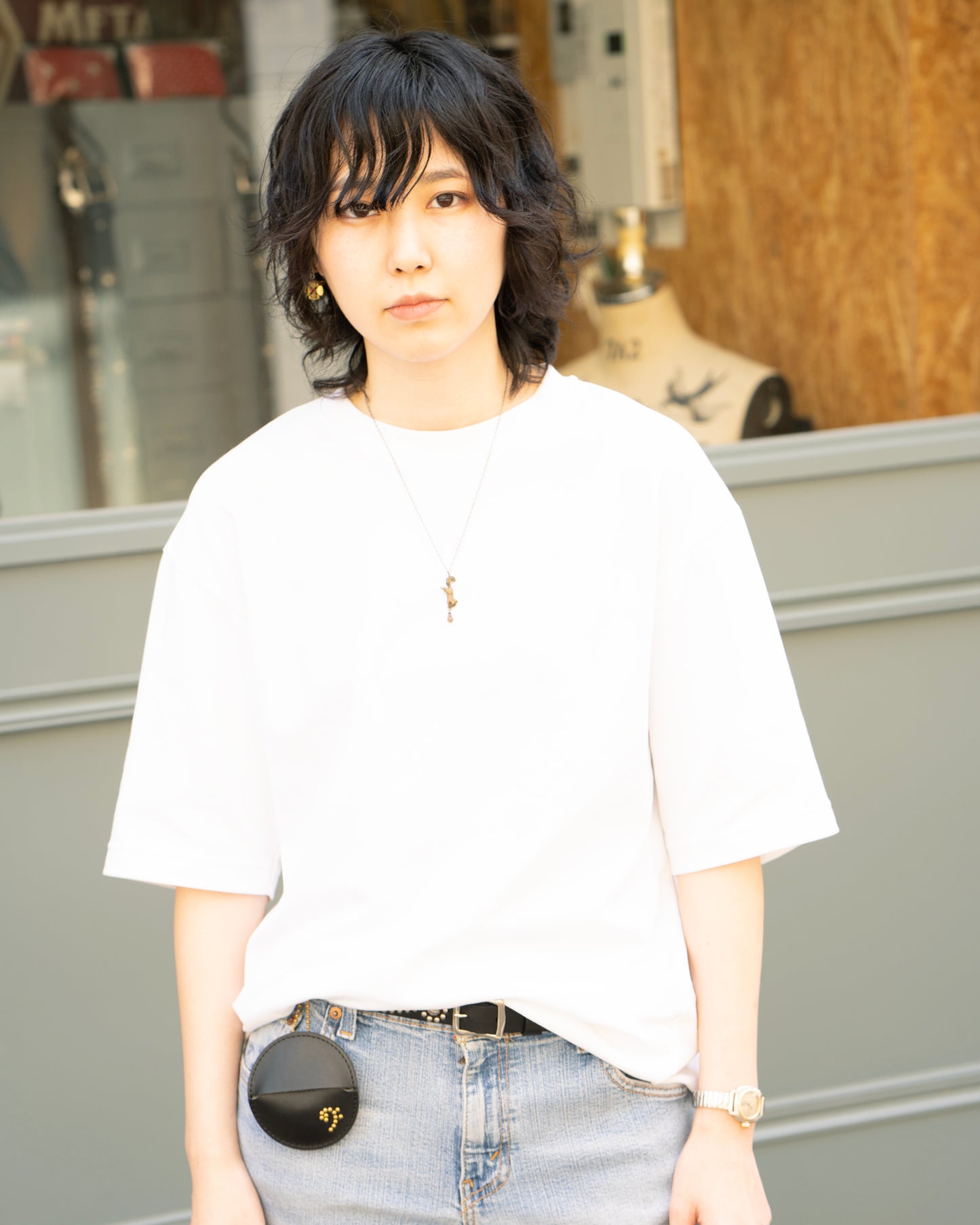 着用｜Mamiko Oda（小田満美子）× Judy On The Roof. MAMIKO ODA LEATHER MULTI CASE｜BLACK｜Oda Judy Shop 2