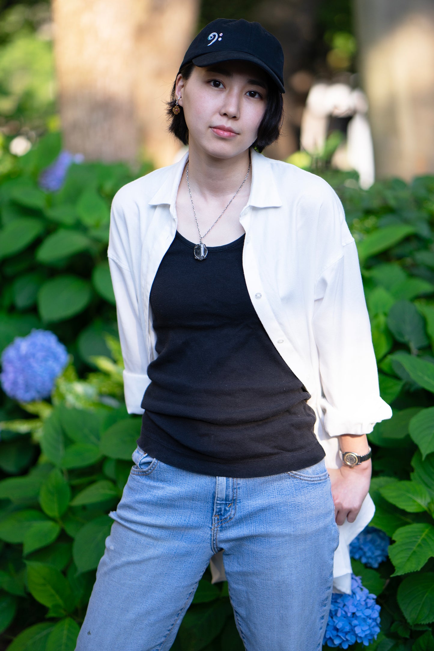 着用：Mamiko Oda（小田満美子）× Judy On The Roof. MAMIKO ODA GLITCH BASS CLEF CAP（着用）3｜Oda Judy Shop