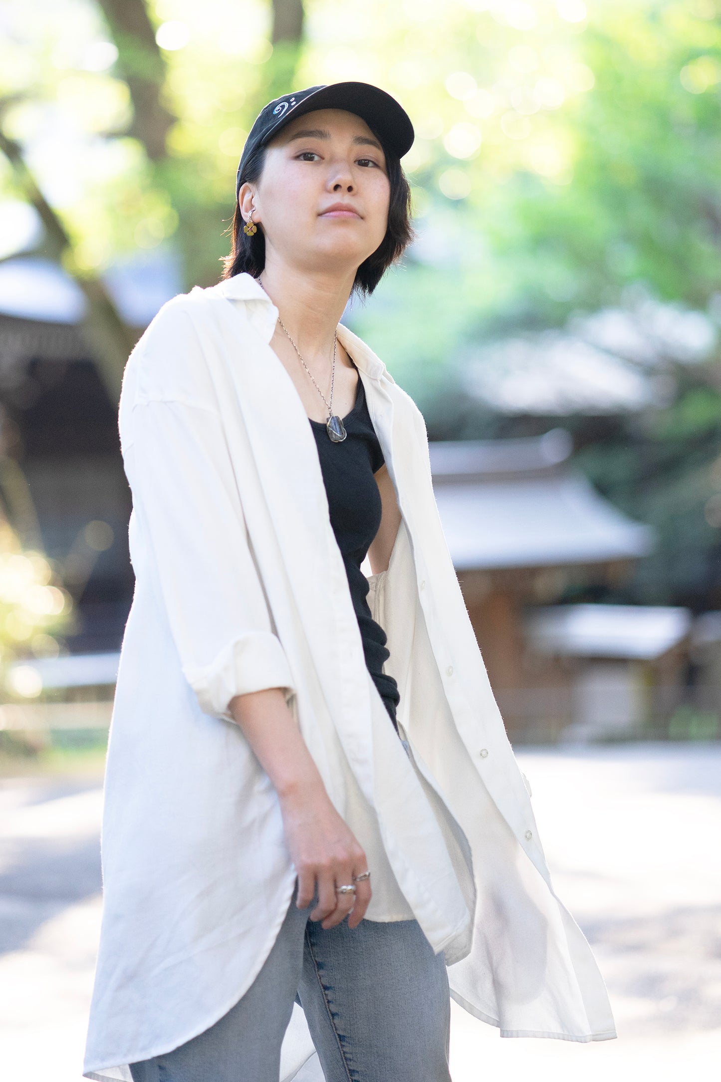 着用：Mamiko Oda（小田満美子）× Judy On The Roof. MAMIKO ODA GLITCH BASS CLEF CAP（着用）8｜Oda Judy Shop