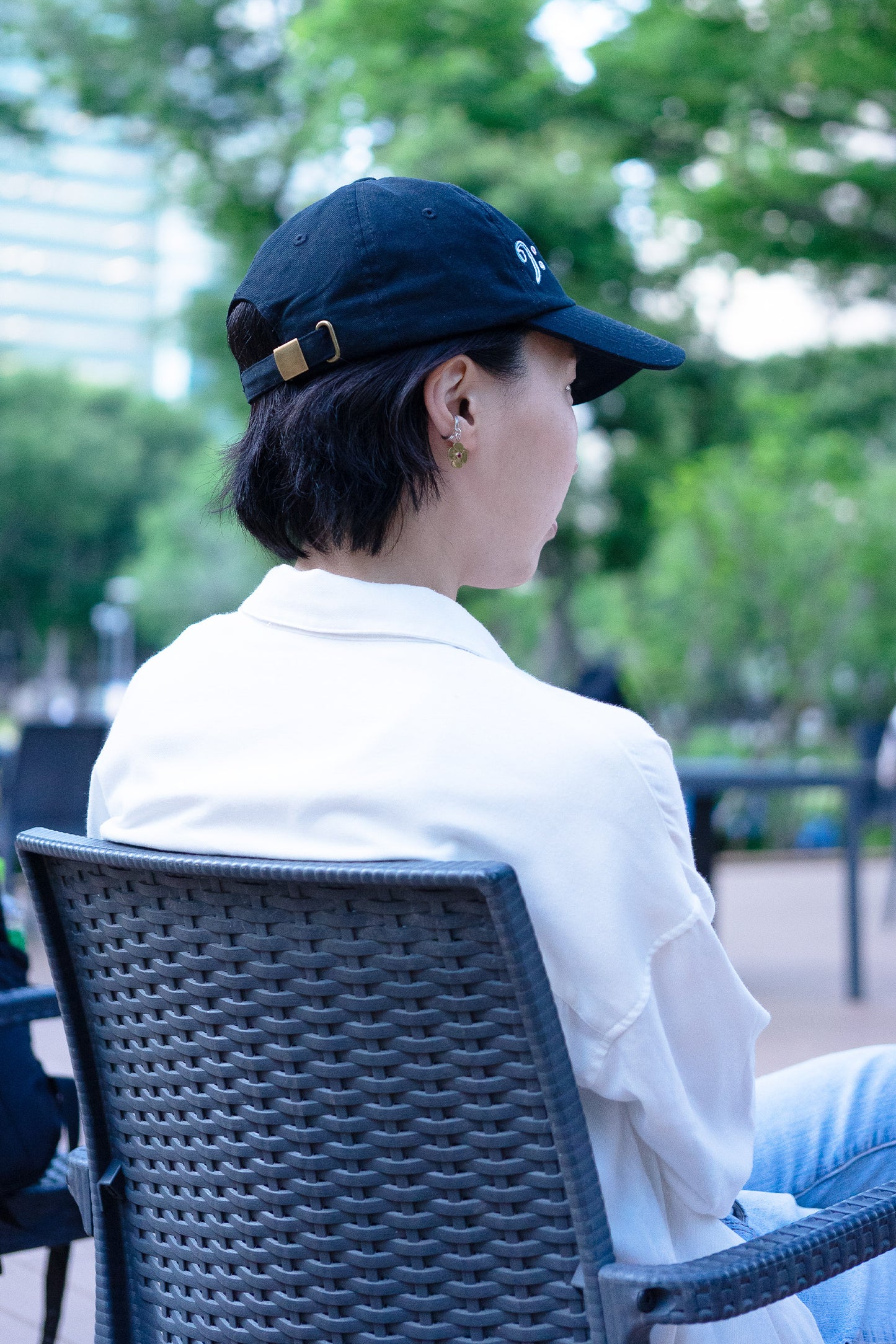 MAMIKO ODA GLITCH BASS CLEF CAP w/emb / BLACK