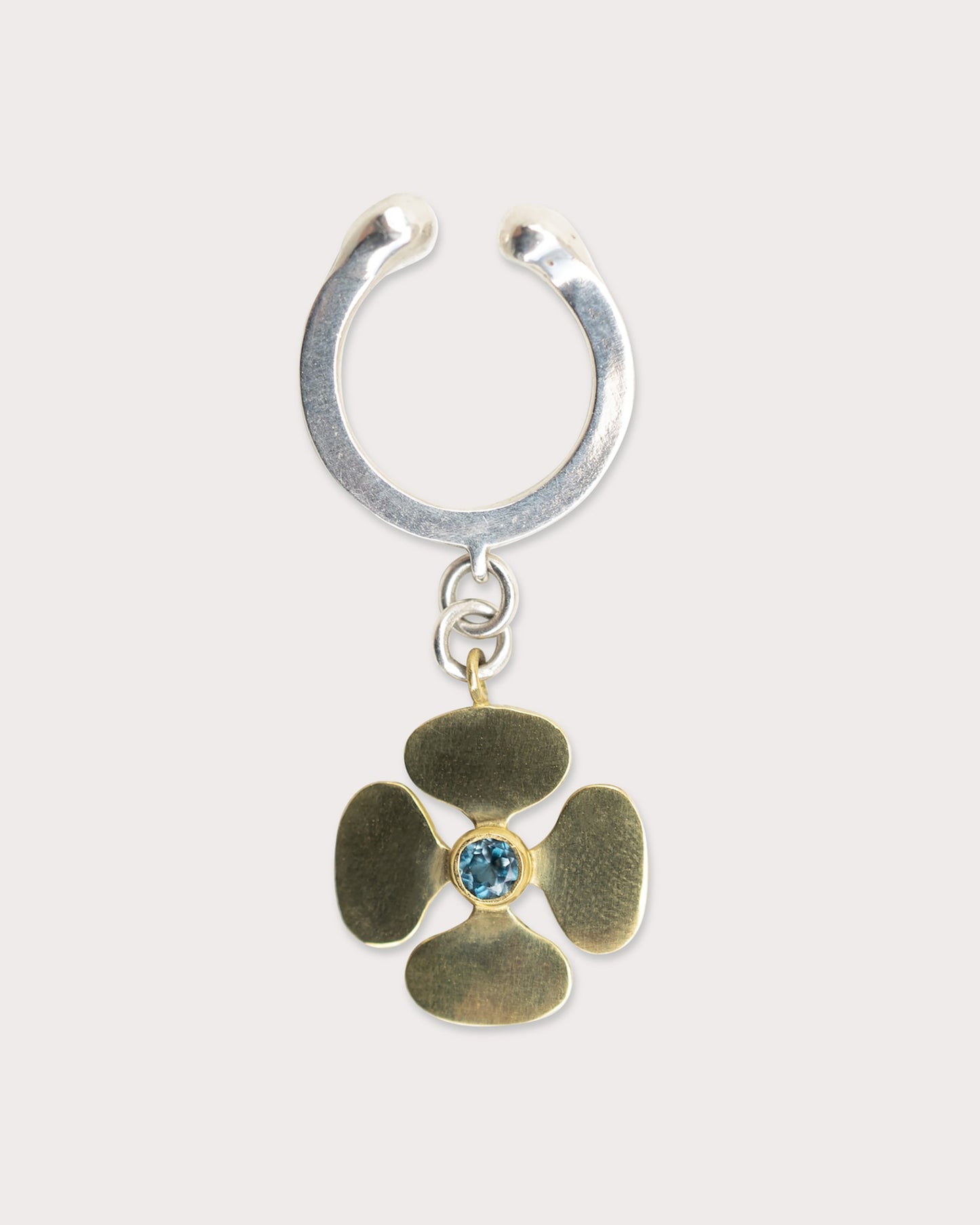 MAMIKO ODA PADDLEPEG EAR CUFF /  LONDON BLUE TOPAZ