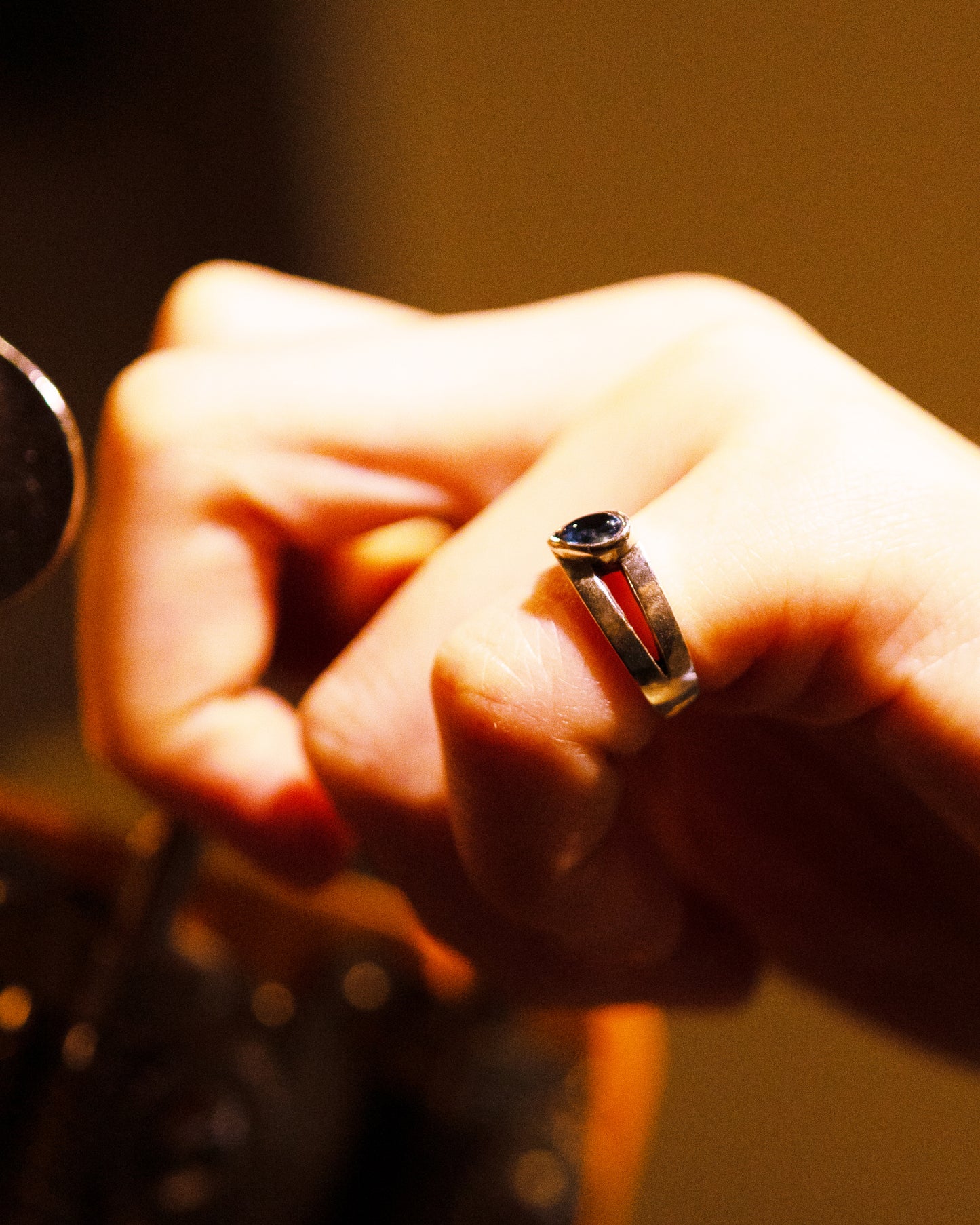 MAMIKO ODA BROCANTE RING / FOUR STRINGS LONDON BLUE TOPAZ (SILVER)