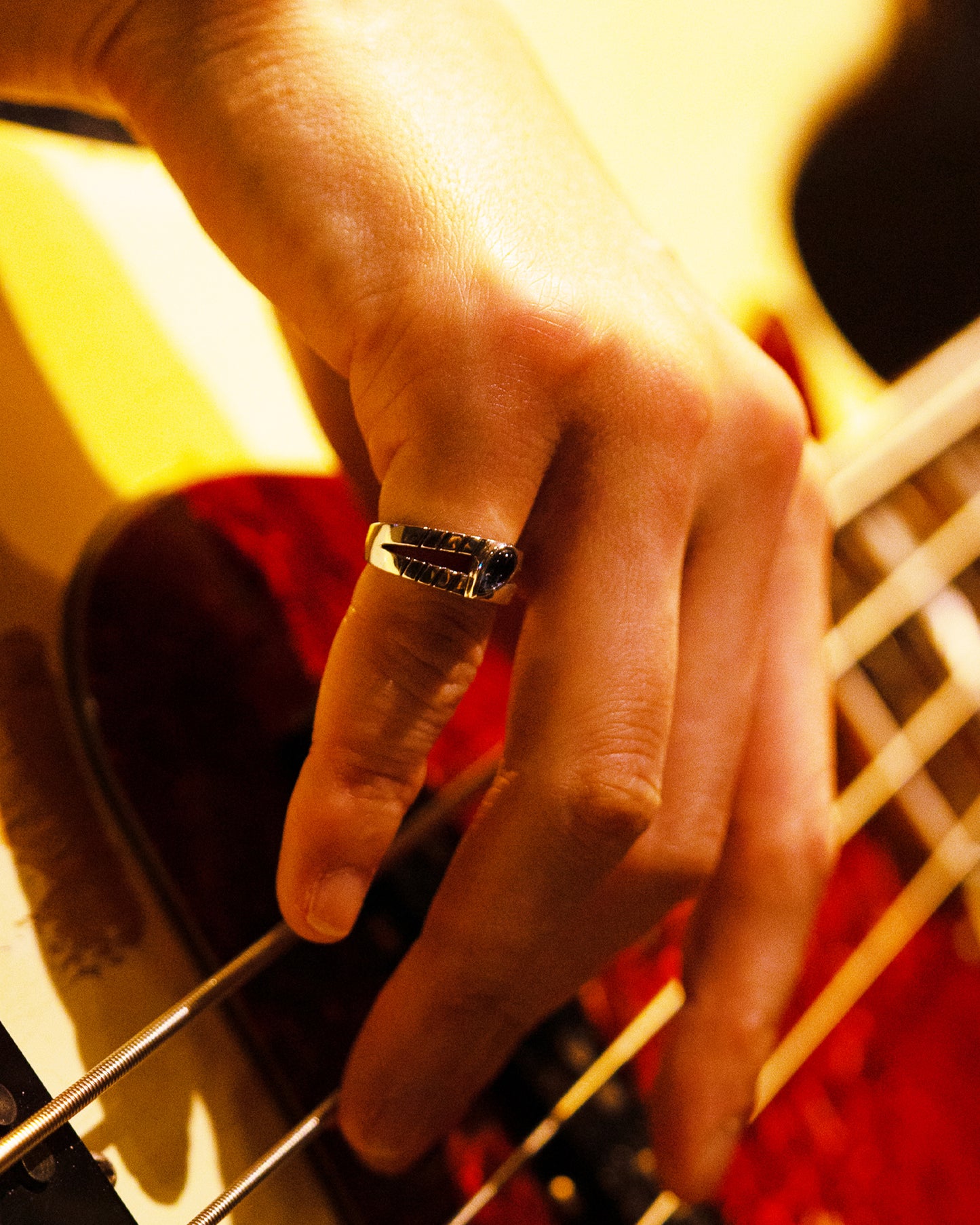 MAMIKO ODA BROCANTE RING / FOUR STRINGS LONDON BLUE TOPAZ (SILVER)