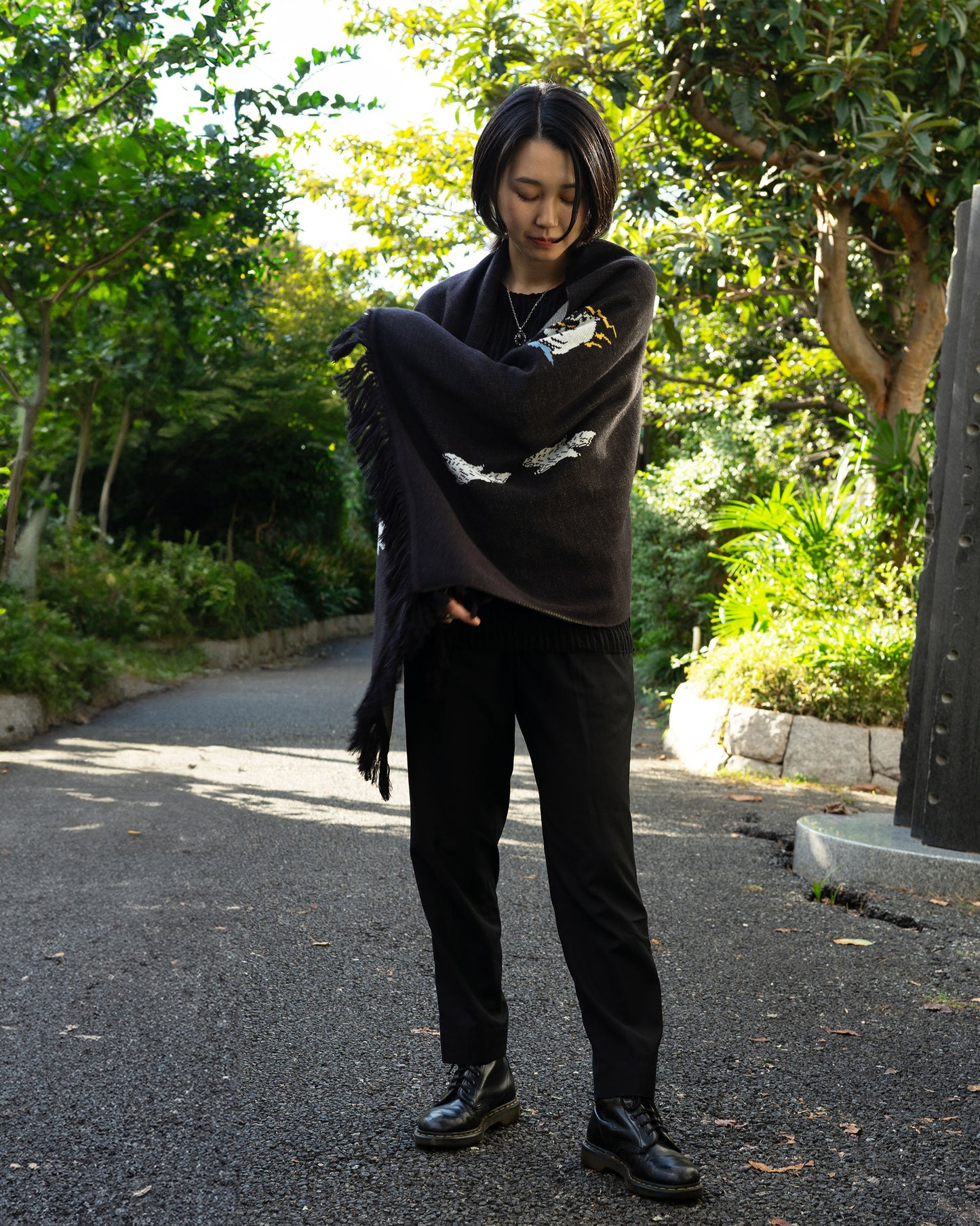 着用：Mamiko Oda（小田満美子）× Judy On The Roof. MAMIKO ODA SOUVENIR JACQUARD KNIT STALL（着用）10｜Oda Judy Shop