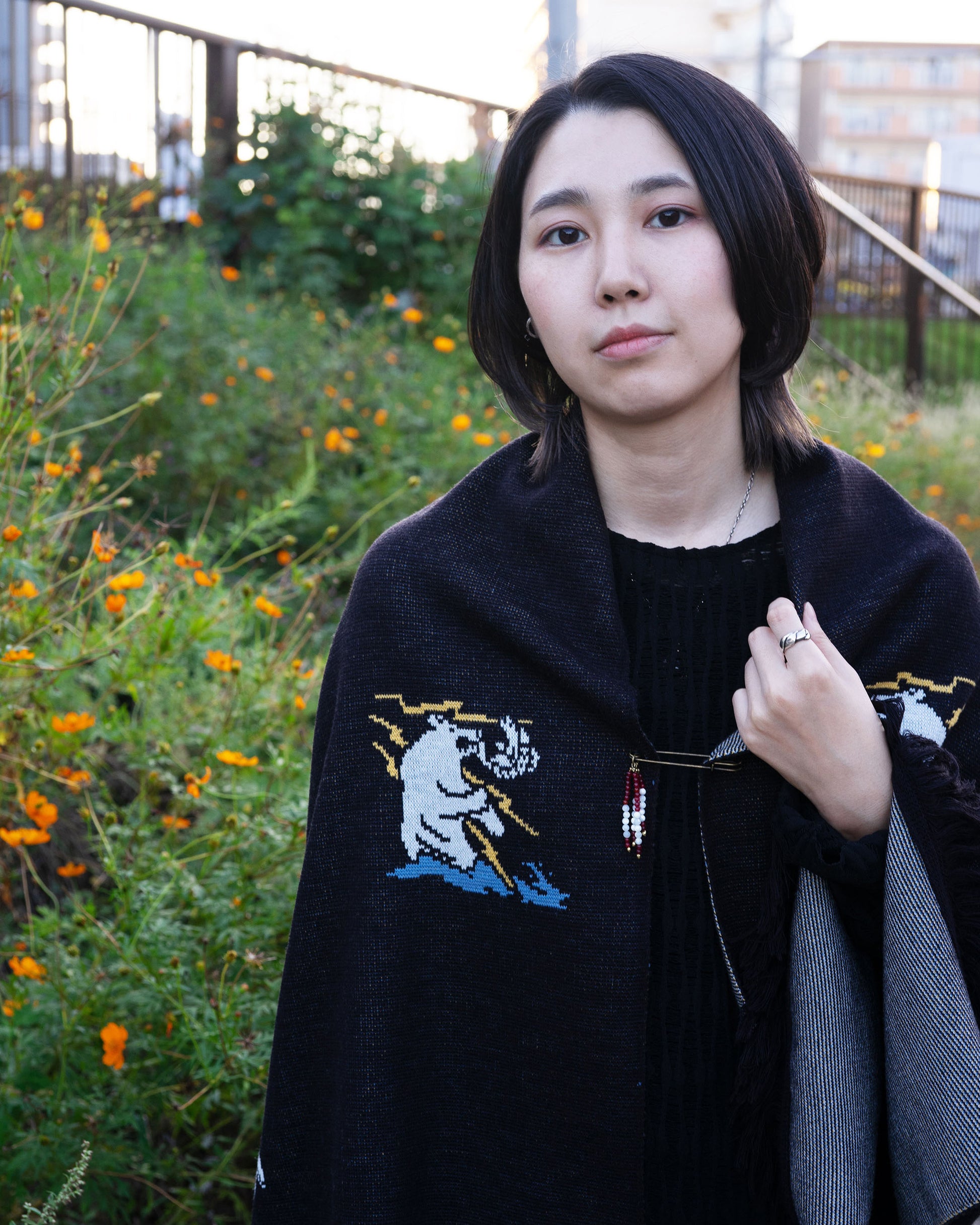 着用：Mamiko Oda（小田満美子）× Judy On The Roof. MAMIKO ODA SOUVENIR JACQUARD KNIT STALL（着用）2｜Oda Judy Shop