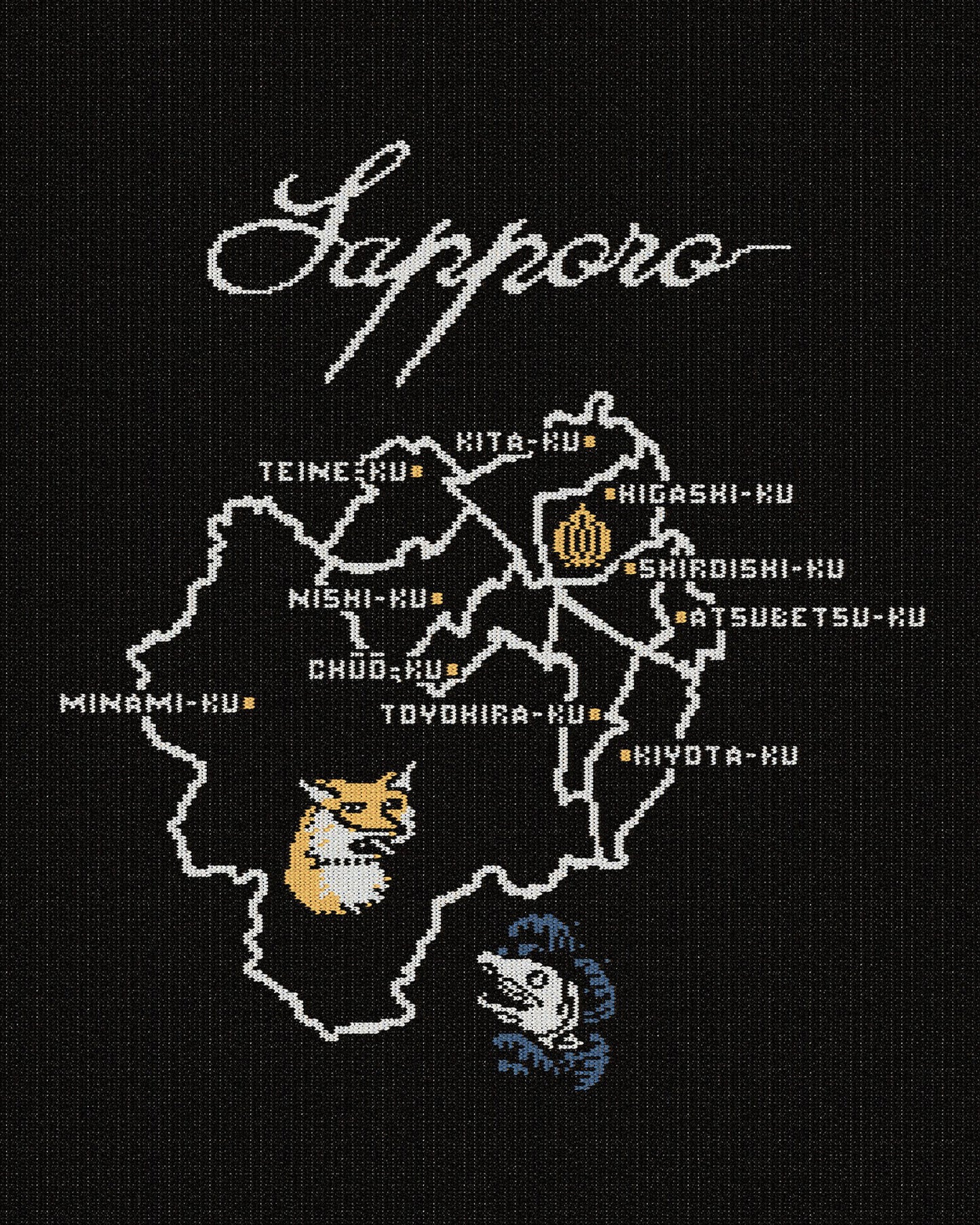 Mamiko Oda（小田満美子）× Judy On The Roof. MAMIKO ODA SOUVENIR JACQUARD KNIT STALL｜BLACK｜Oda Judy Shop 9